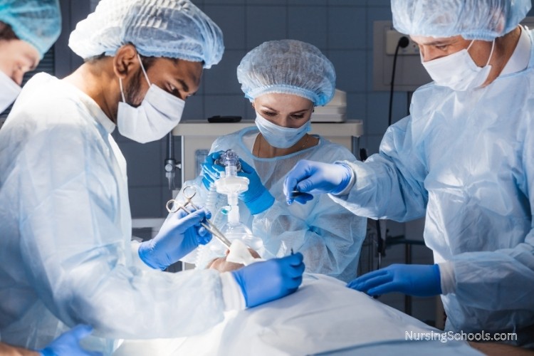 Advanced Practice Registered Nurse (APRN) administers anesthesia as part of her job duties.