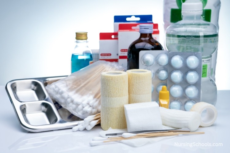 Burn Care Nurse clean and dress burn wounds using specialized burn ointments.