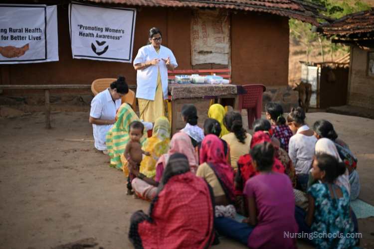 Missionary Nurse promoting women's health awareness.