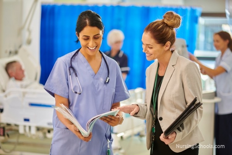 Nurse Administrator works with clinical staff to improve the quality of care.