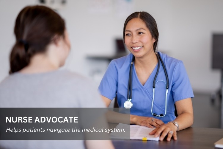 Nurse Advocate helps a patient navigate the medical system.