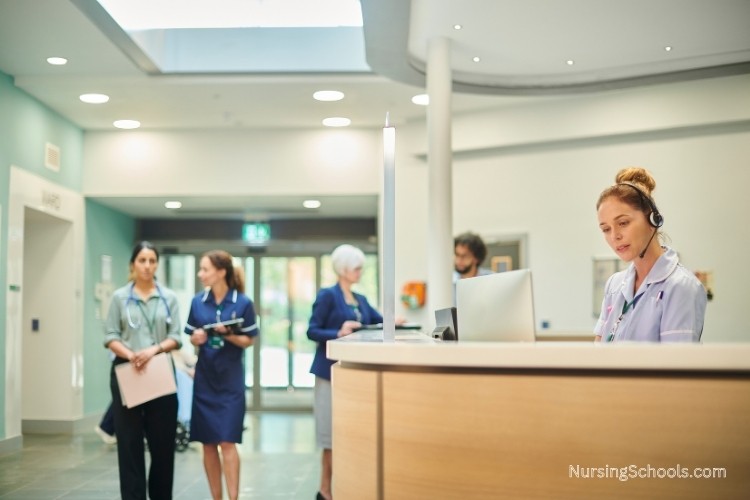 Nurse Manager oversees front desk operations ensuring the department runs efficiently.