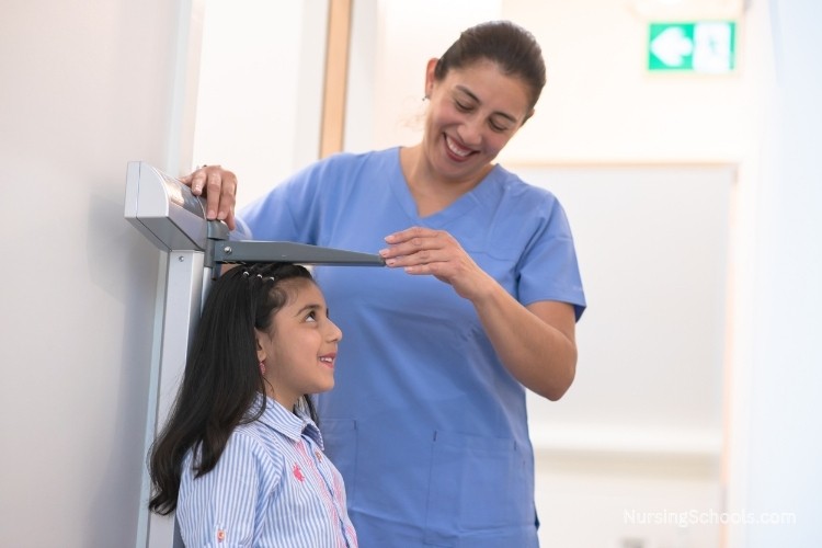 Otorhinolaryngology Nurse works with children experiencing ear, nose, and throat infections.