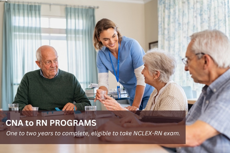 CNA to RN Programs help the Certified Nursing Assistant transition to become a Registered Nurse.