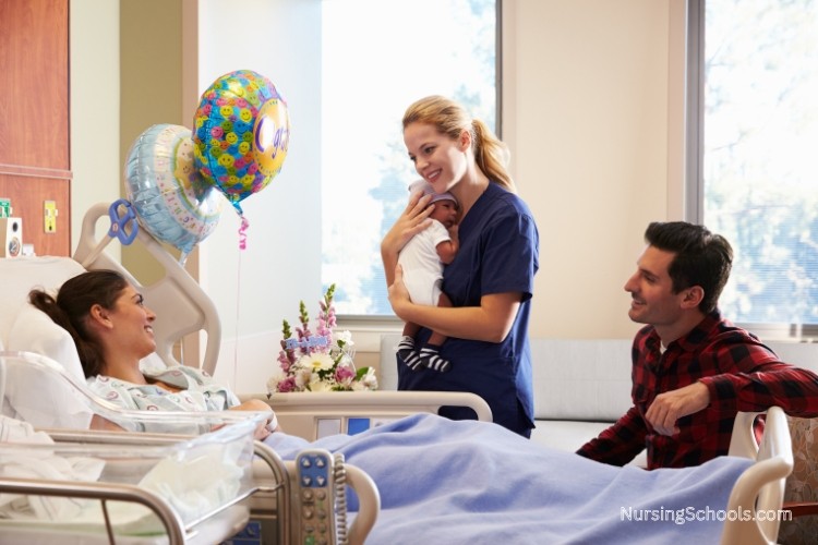 LPN program clinical rotation in a hospital labor and delivery ward.