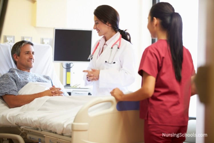 LVN program clinical rotation in a hospital medical-surgical ward.