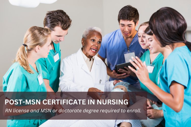 Post-Master of Science in Nursing (Post-MSN): RN license and MSN or doctorate degree required to enroll.